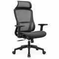 Black Ergonomic Mesh Office Chair with Adjustable Headrest and Armrests, 26.4 x 26.4 x 45.3-49.2 in