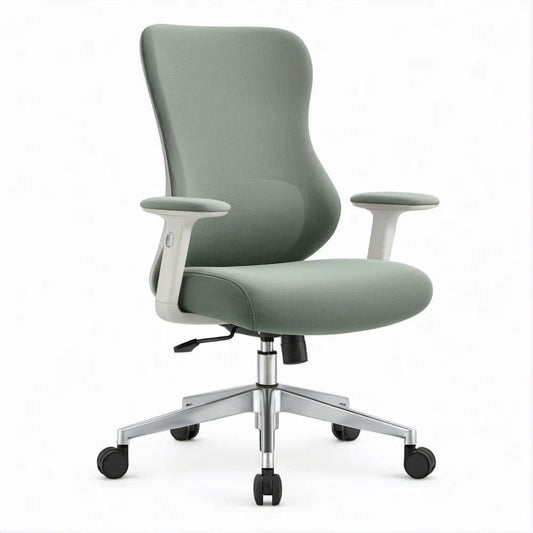 Sage Green Ergonomic High-Back Office Chair with Adjustable Armrests, 26.4 x 26.4 x 45.3-49.2 in