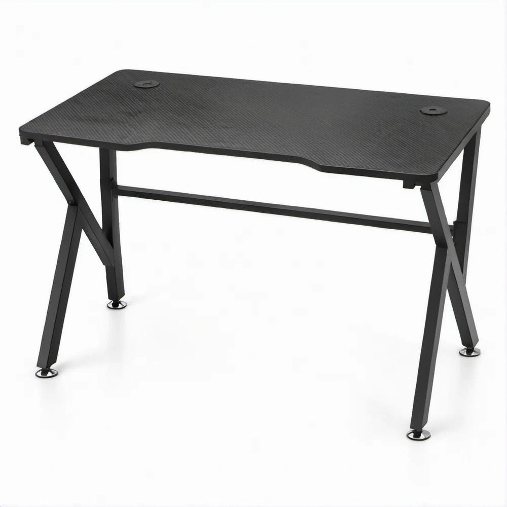 Black Carbon Fiber Gaming Desk with Steel Frame, 47.2 x 23.6 x 29.5 in